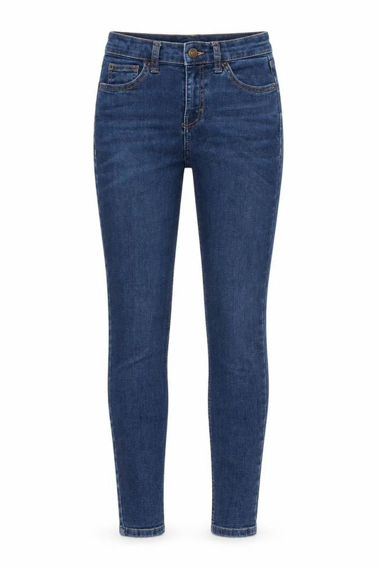 Topshop Womens Blue Cotton Skinny Jeans Size 26 in L25 in Regular Button