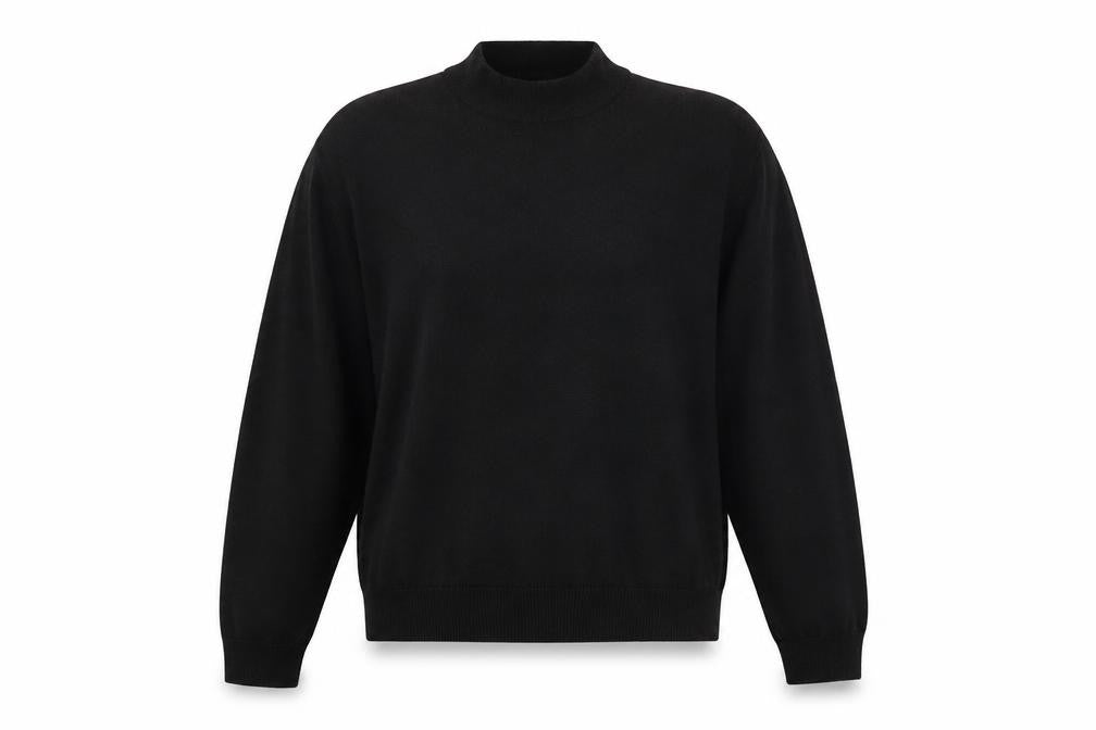 Zara Womens Black High Neck Acrylic Pullover Jumper Size S