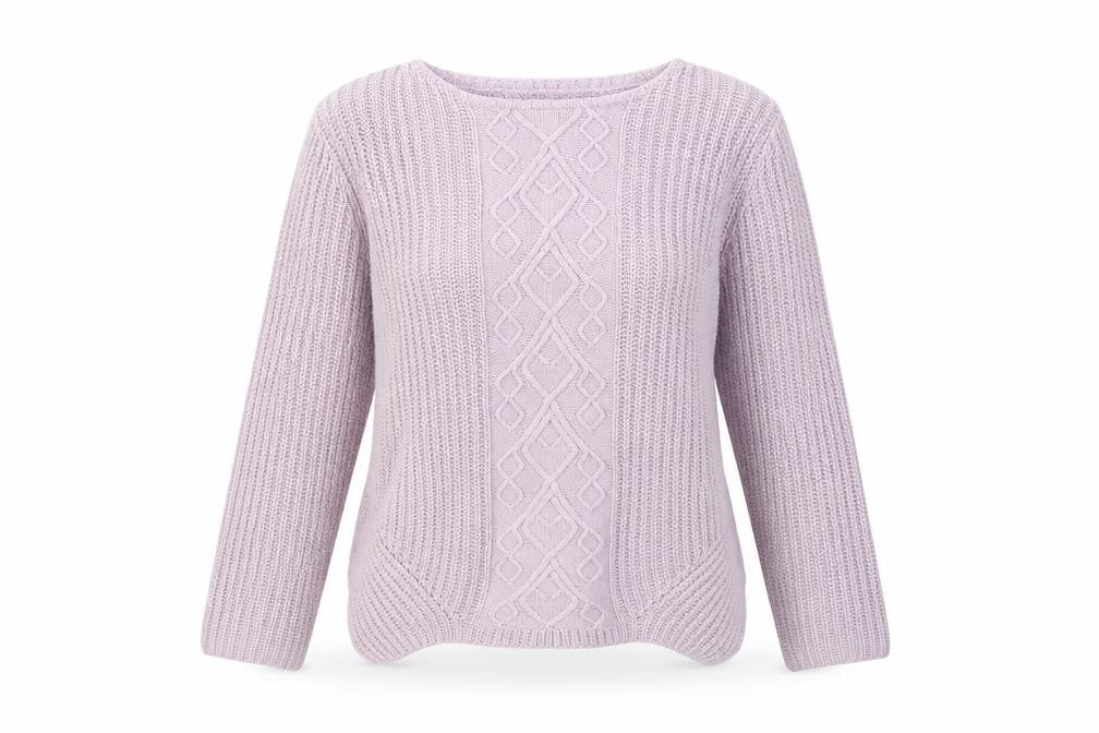 Marks & Spencer Womens Purple Round Neck Acrylic Pullover Jumper Size 12