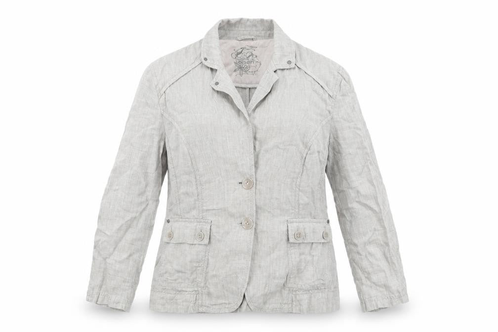 Olsen Womens Grey Jacket Size 12 Button