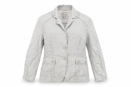 Olsen Womens Grey Jacket Size 12 Button