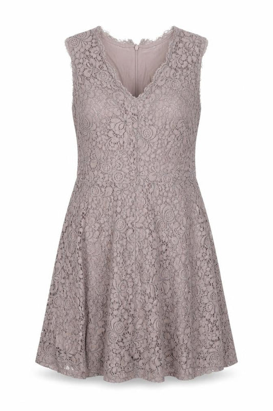 H&M Womens Purple Floral Polyamide Trapeze & Swing Size L V-Neck Zip