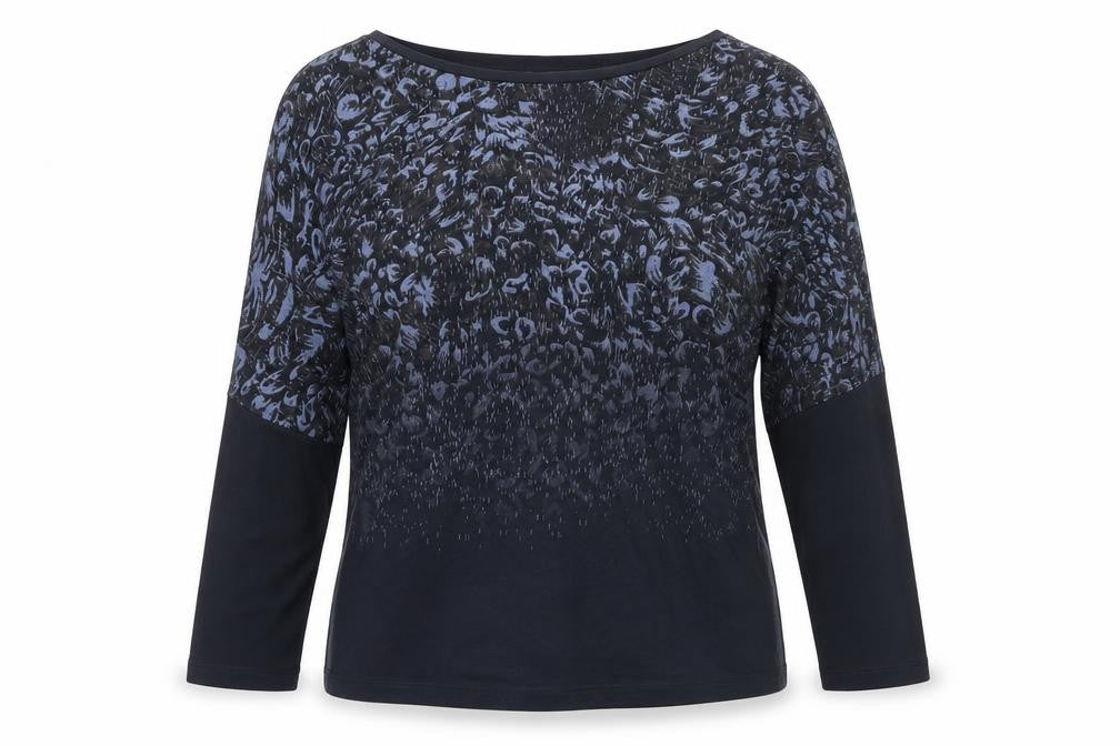 NEXT Womens Blue Viscose Basic T-Shirt Size 10 Boat Neck