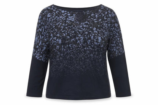 Next Womens Blue Viscose Basic T-Shirt Size 10 Boat Neck