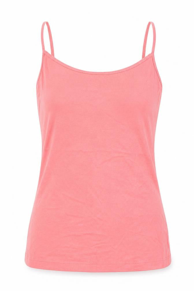 New Look Womens Pink Polyester Basic Tank Size L Round Neck