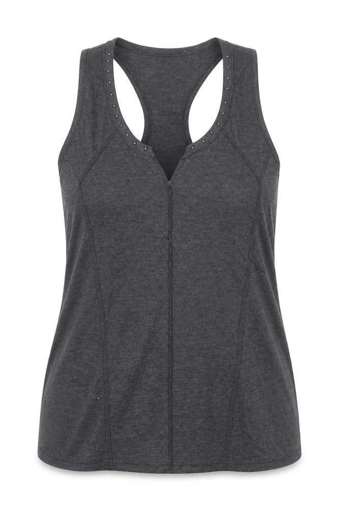 NEXT Womens Grey Viscose Basic Tank Size 10 V-Neck