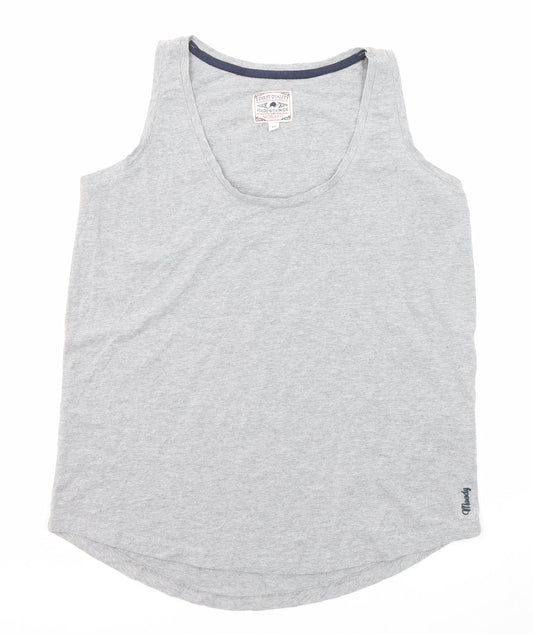 Raging Bull Womens Grey Cotton Basic Tank Size 10 Scoop Neck