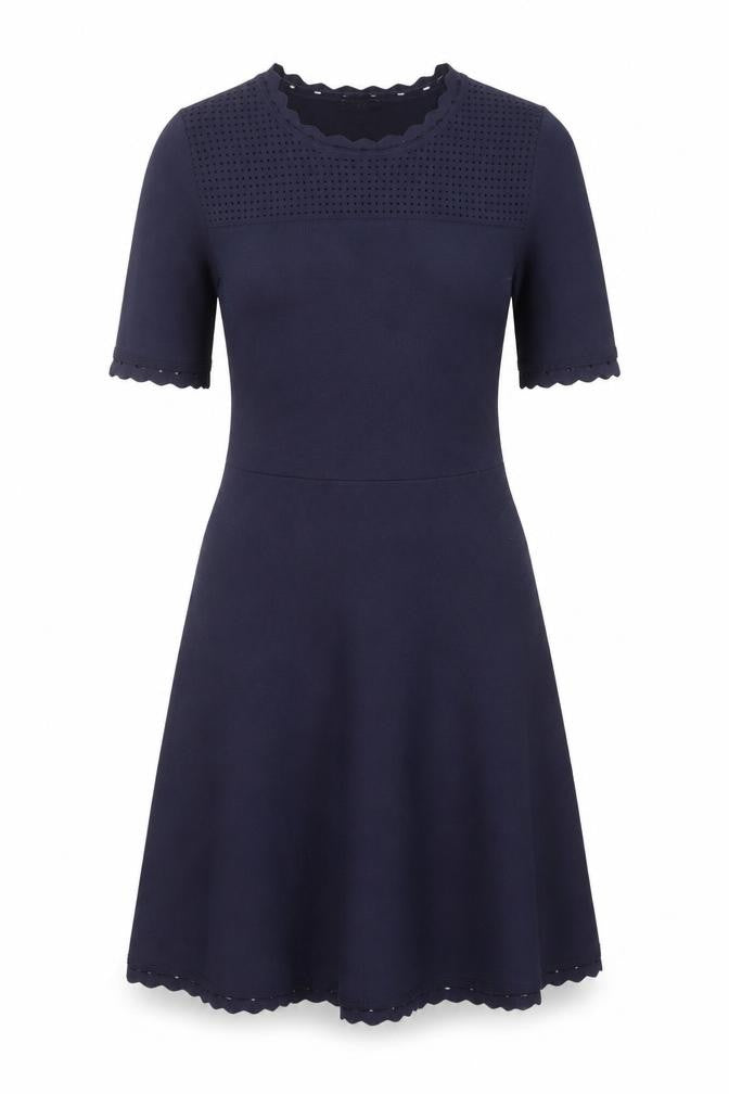 Ann Taylor Womens Blue Viscose Trapeze & Swing Size S Round Neck Pullover
