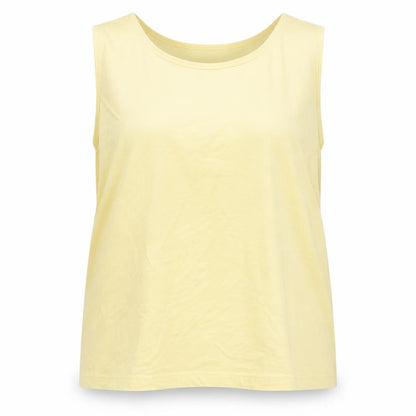 St Bernard Womens Yellow Polyester Basic Tank Size 18 Round Neck