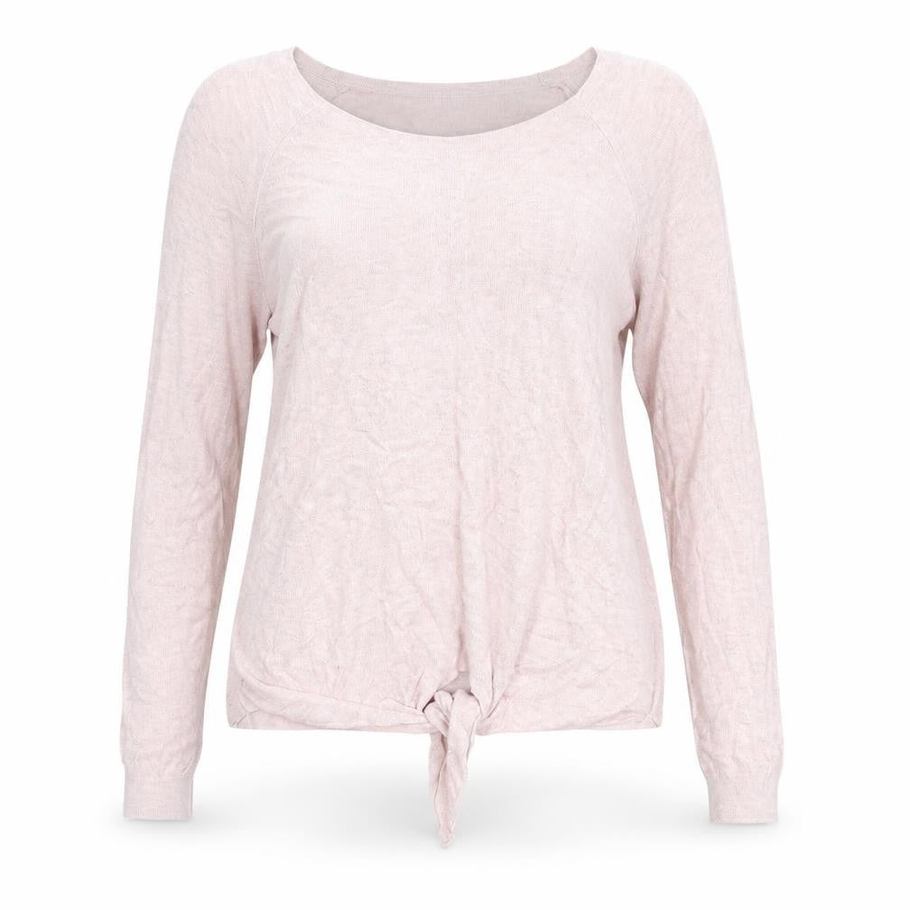 NEXT Womens Pink Round Neck Viscose Pullover Jumper Size 12 - Knot Front