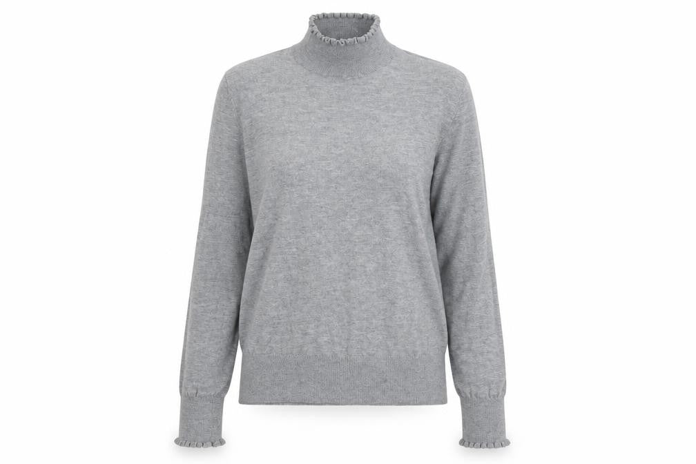 H&M Womens Grey High Neck Polyester Pullover Jumper Size S
