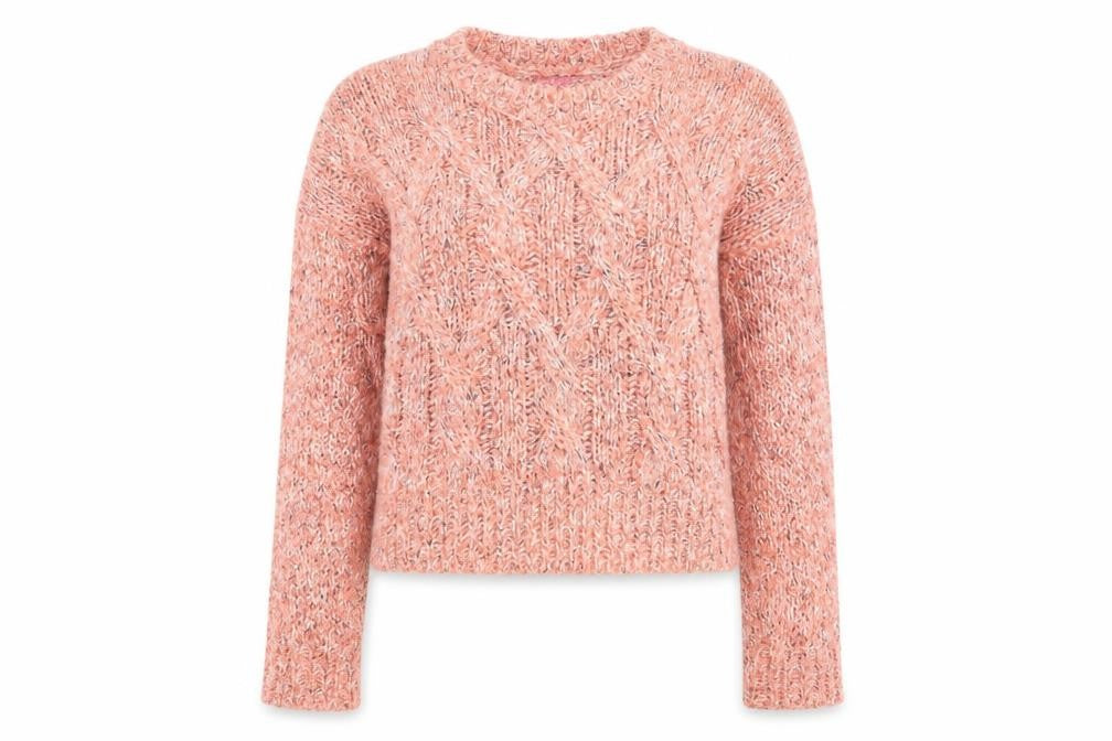 Pink Soda Womens Pink Round Neck Acrylic Pullover Jumper Size 6
