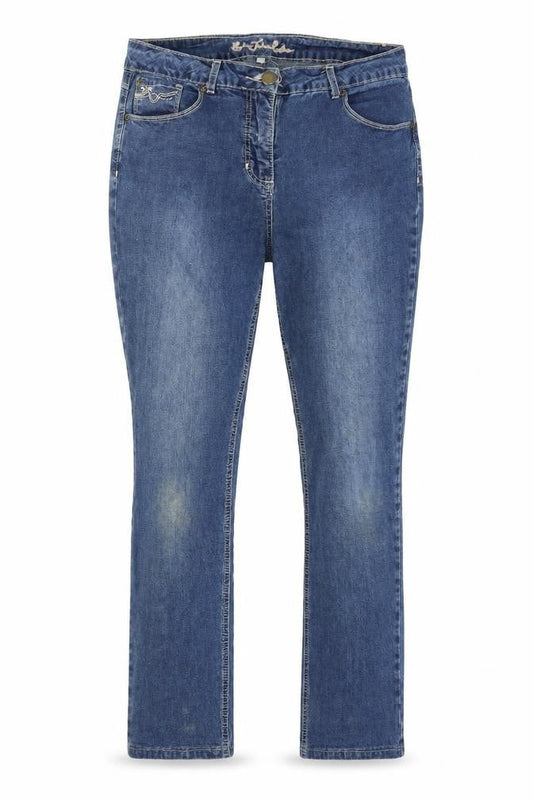 RJR.John Rocha Womens Blue Cotton Skinny Jeans Size 12 Regular Zip