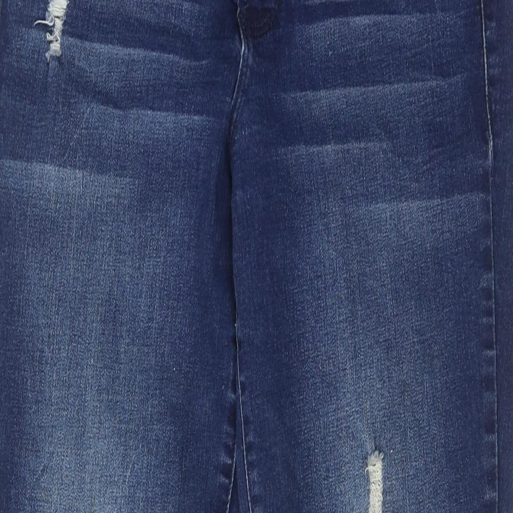 Royalty Womens Blue Cotton Skinny Jeans Size 10 Regular Zip