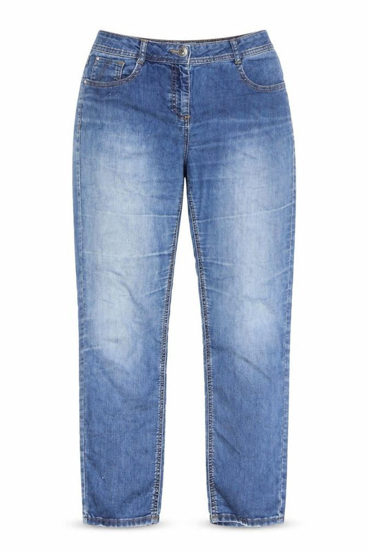 Wallis Womens Blue Cotton Straight Jeans Size 10 Regular Zip