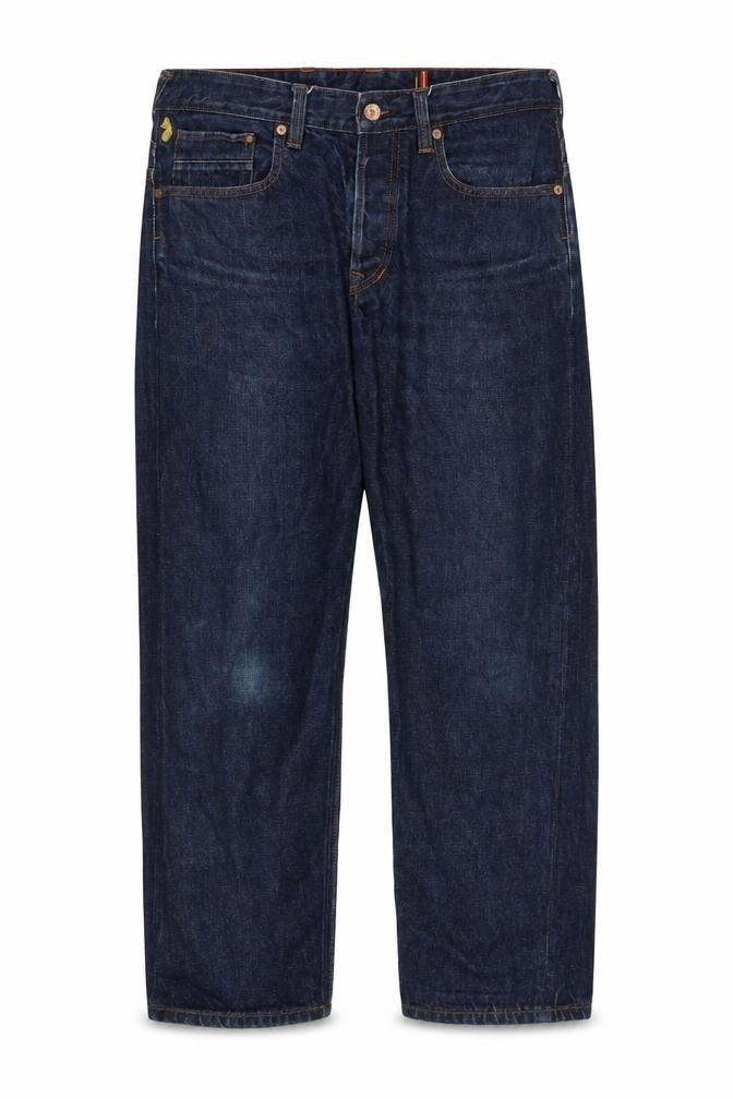 Luke Mens Blue Cotton Straight Jeans Size 35 in Regular Zip