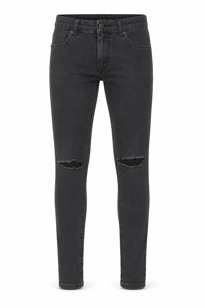 BSC Jeans Mens Grey Cotton Skinny Jeans Size 32 in L32 in Extra-Slim Zip