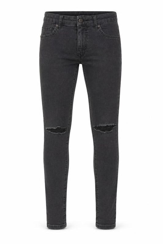 BSC Jeans Mens Grey Cotton Skinny Jeans Size 32 in L32 in Extra-Slim Zip