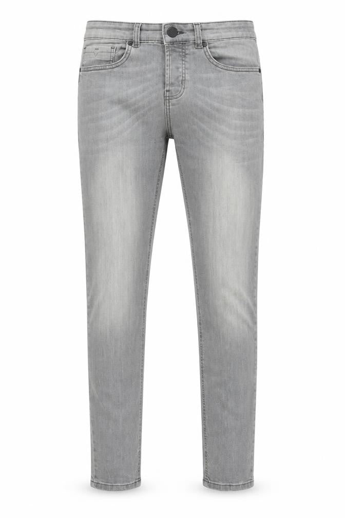 Denim & Co. Mens Grey Cotton Straight Jeans Size 30 in L32 in Slim Button