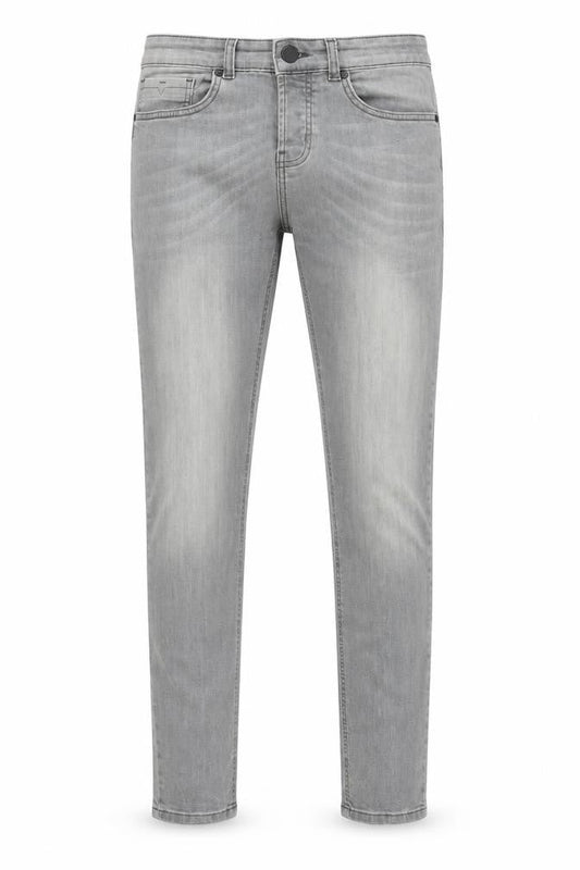 Denim & Co. Mens Grey Cotton Straight Jeans Size 30 in L32 in Slim Button