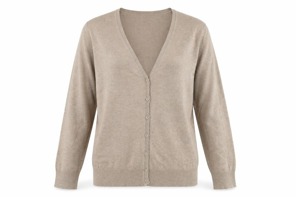 C&A Womens Brown V-Neck Viscose Cardigan Jumper Size L