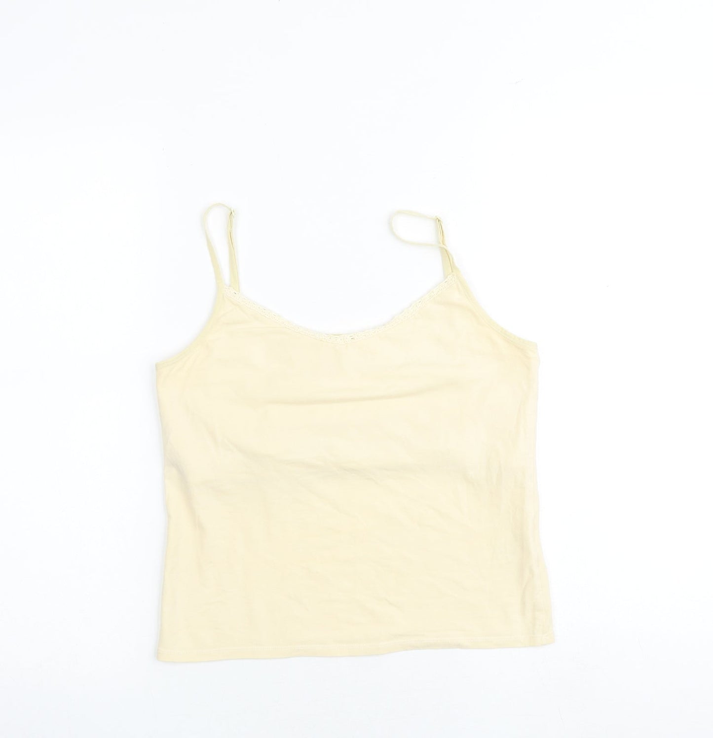 Principles Womens Ivory Cotton Basic Tank Size S Round Neck