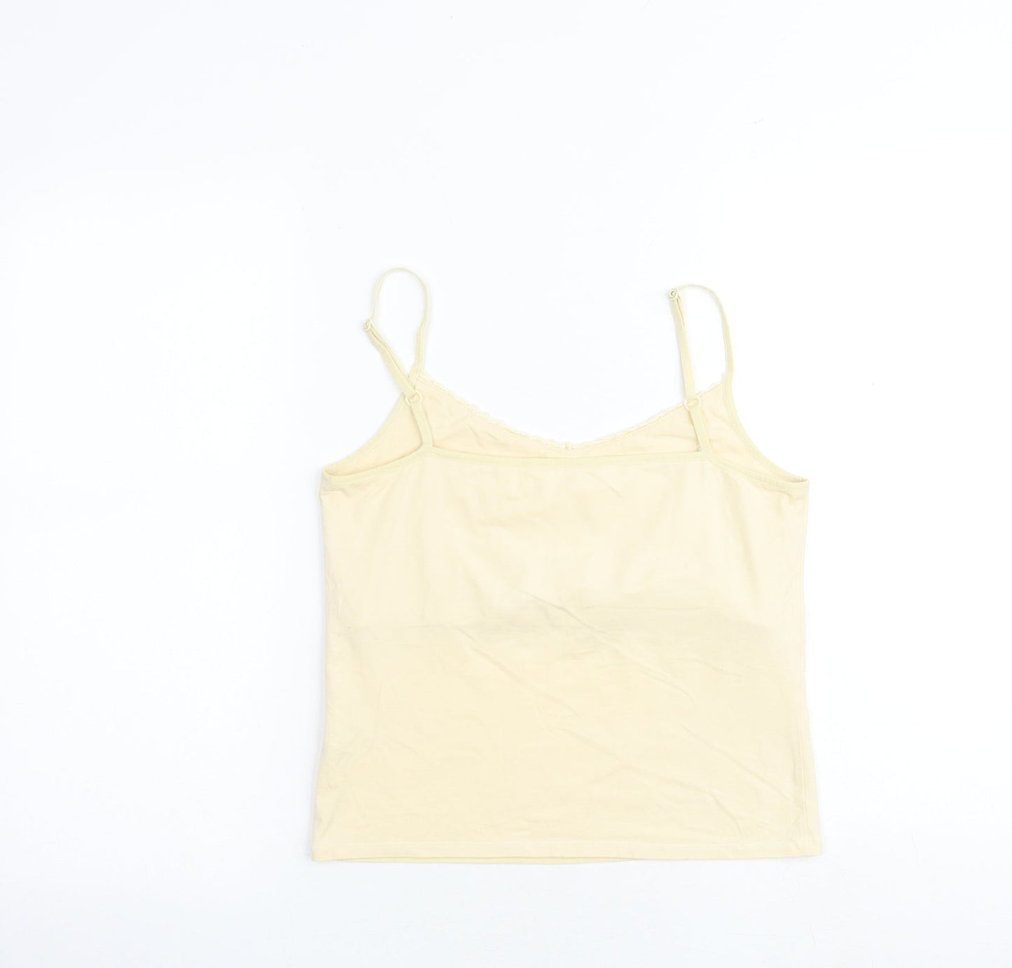 Principles Womens Ivory Cotton Basic Tank Size S Round Neck