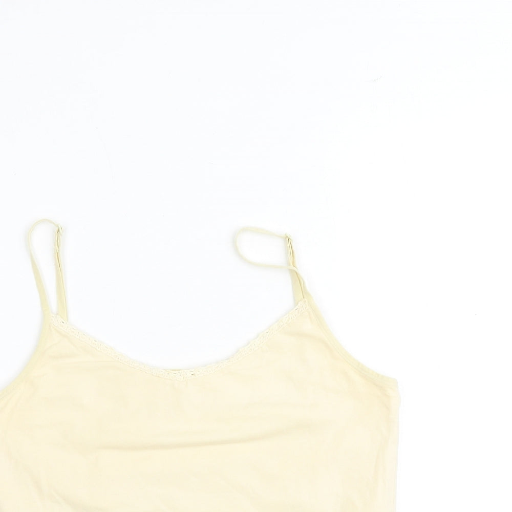 Principles Womens Ivory Cotton Basic Tank Size S Round Neck