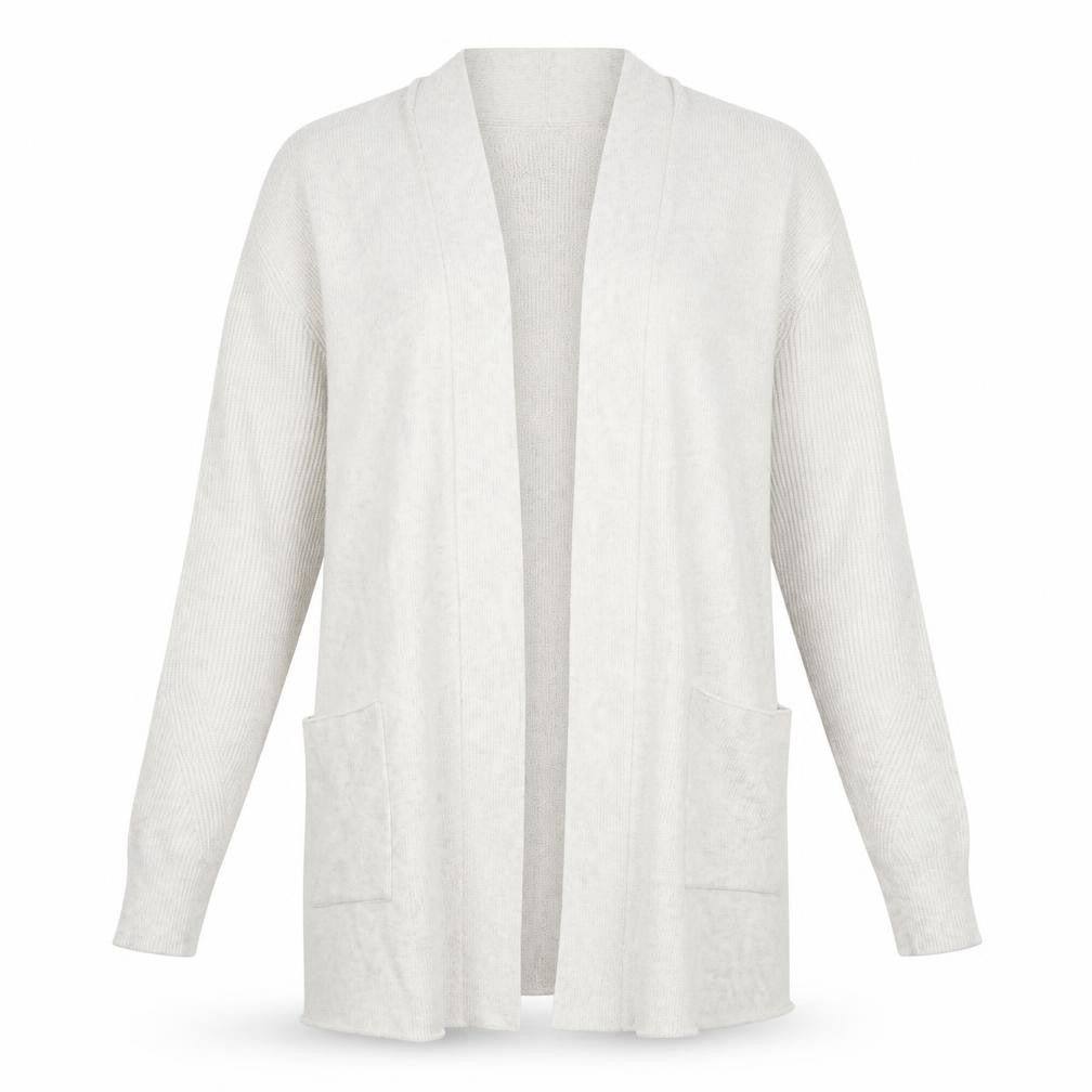 Marks & Spencer Womens Grey V-Neck Viscose Cardigan Jumper Size 8