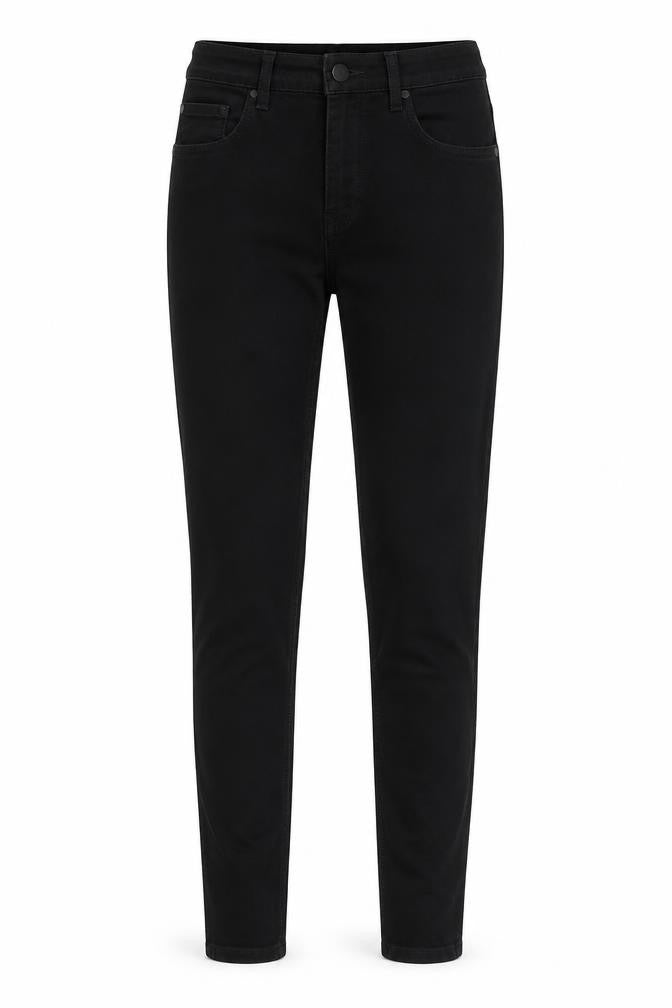 Boohoo Womens Black Cotton Skinny Jeans Size 8 L28 in Regular Button