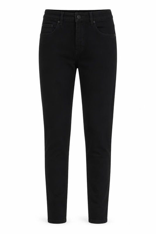 Boohoo Womens Black Cotton Skinny Jeans Size 8 L28 in Regular Button