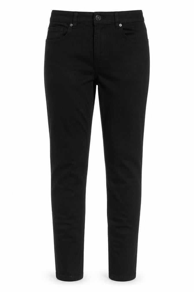 Denim & Co. Womens Black Cotton Skinny Jeans Size 34 in L30 in Regular Button