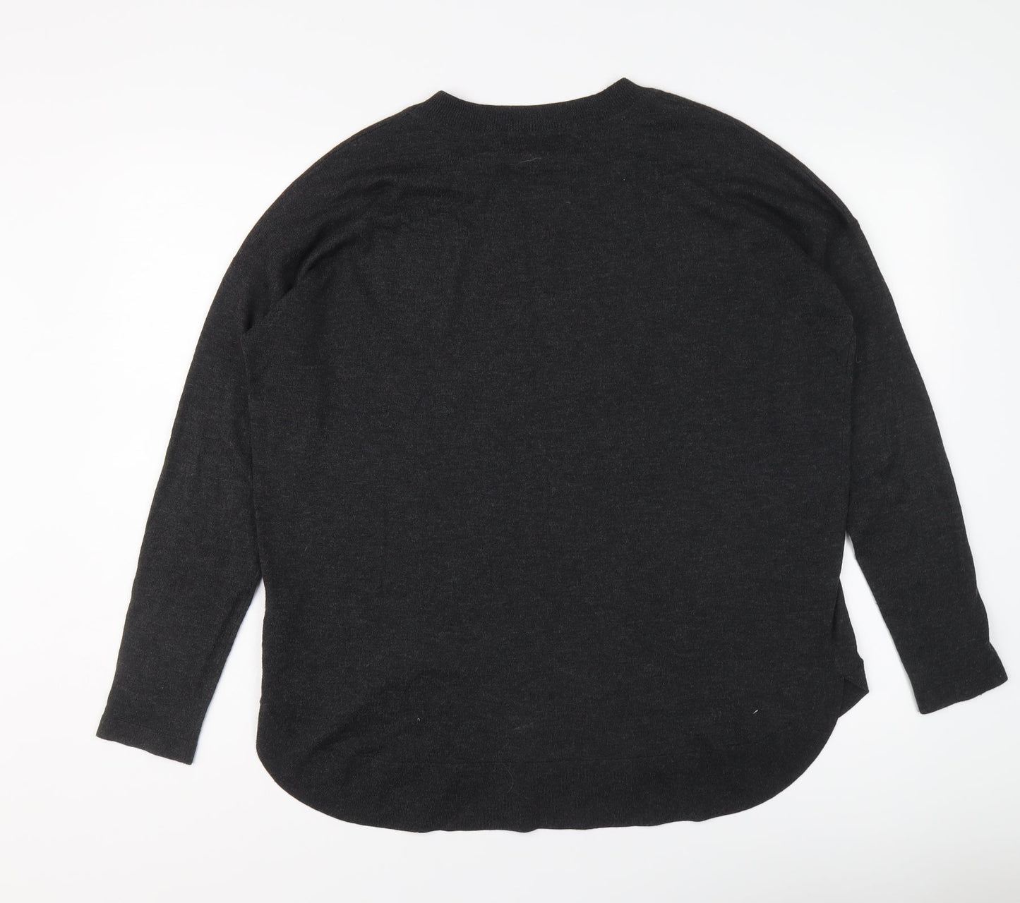 H&M Womens Grey Round Neck Polyester Pullover Jumper Size M