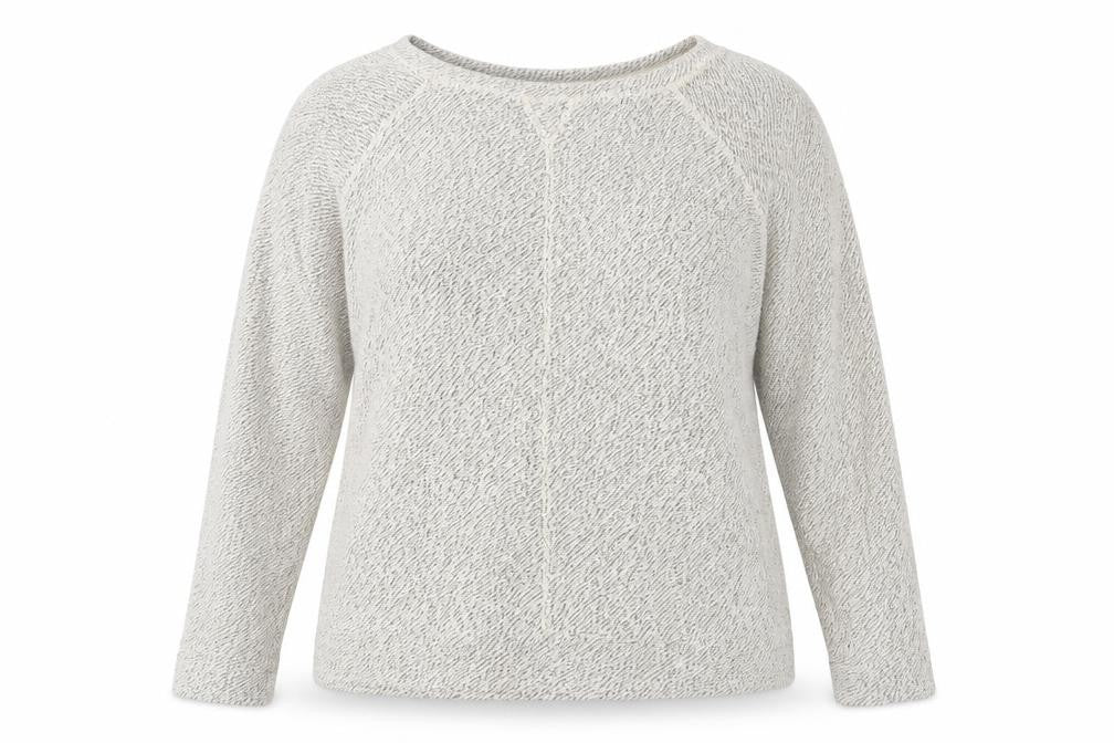 M&Co Womens Grey Round Neck Cotton Pullover Jumper Size 16