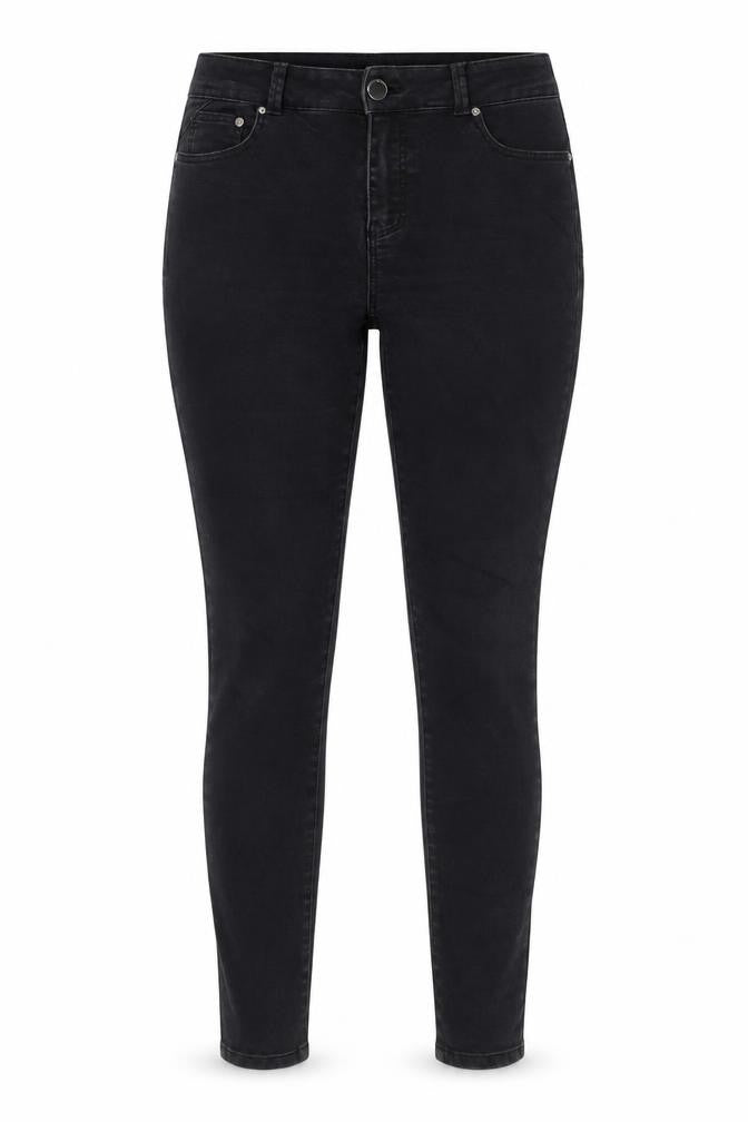 Denim & Co. Womens Black Cotton Skinny Jeans Size 12 L27 in Regular Button