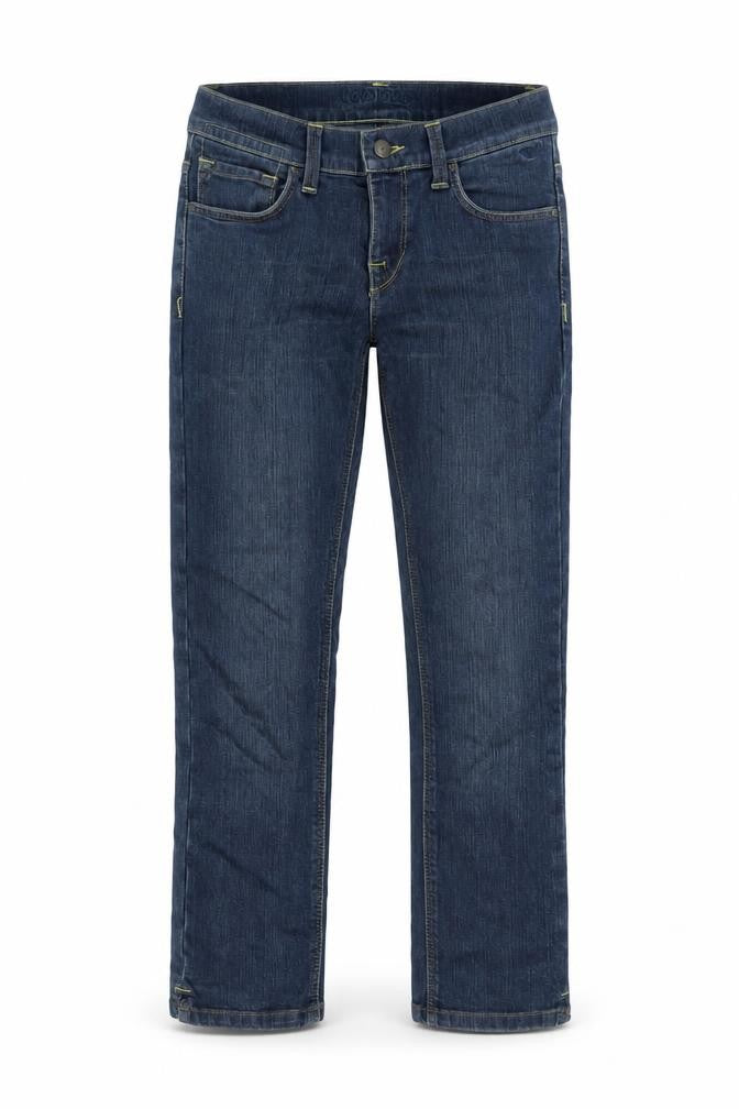 Topshop Womens Blue Cotton Straight Jeans Size 25 in L24 in Regular Button