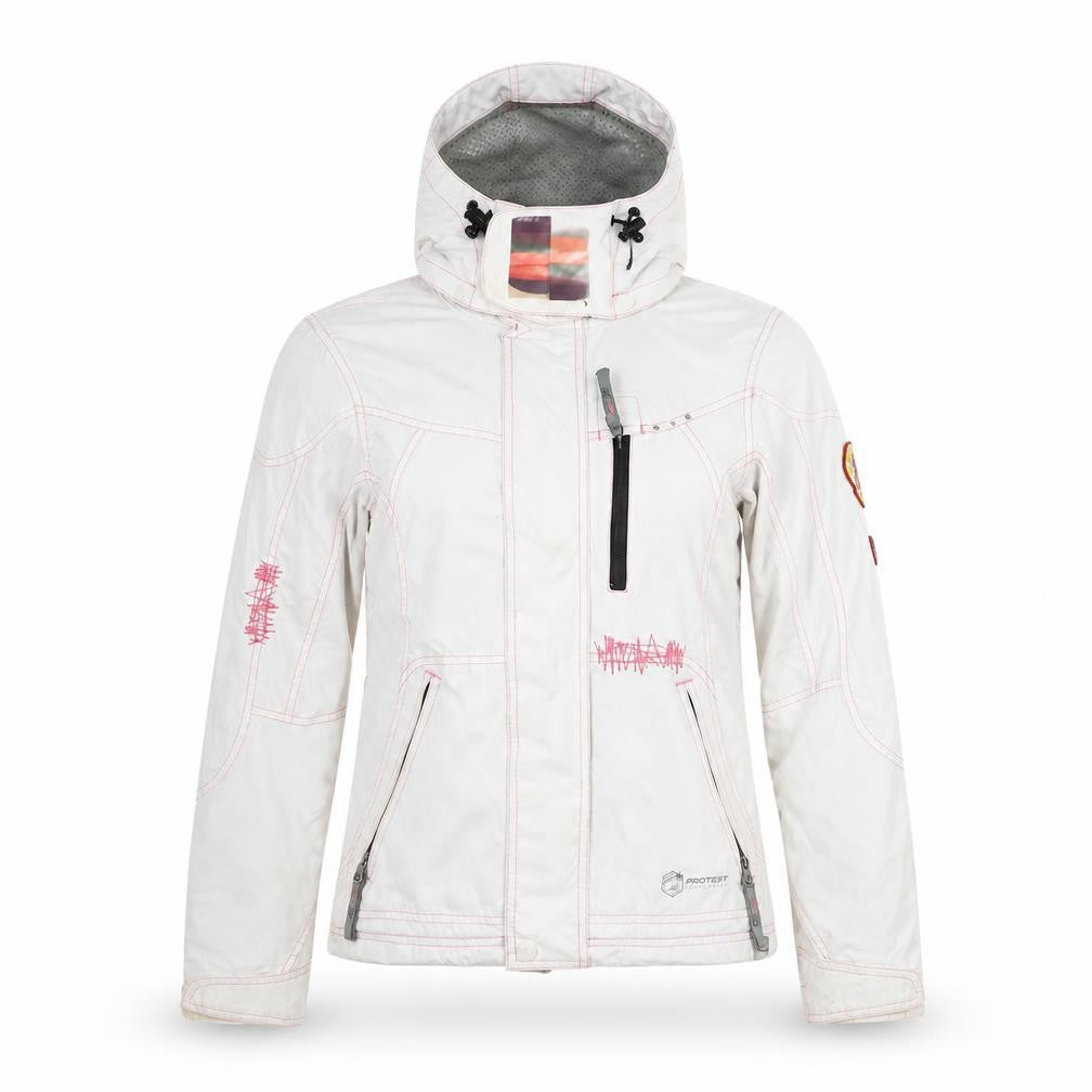 Protest Womens White Windbreaker Jacket Size XS Zip