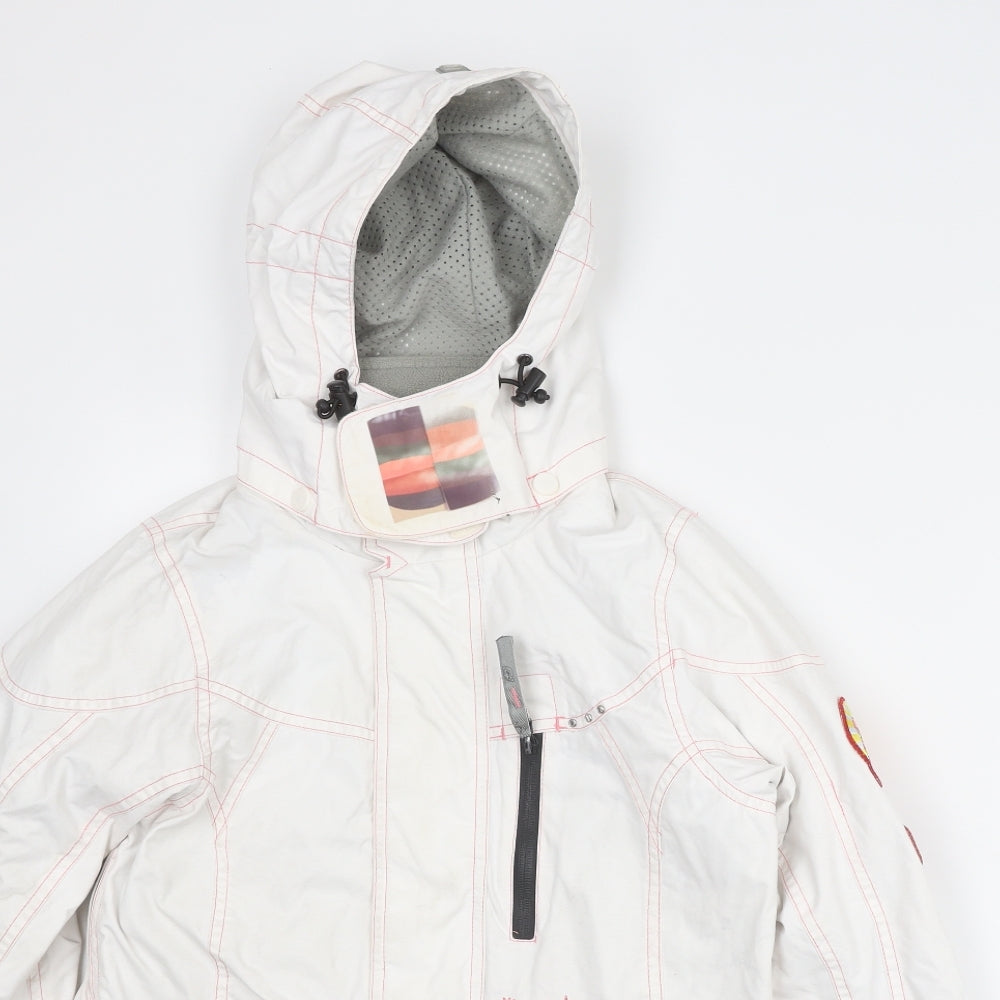 Protest Womens White Windbreaker Jacket Size XS Zip