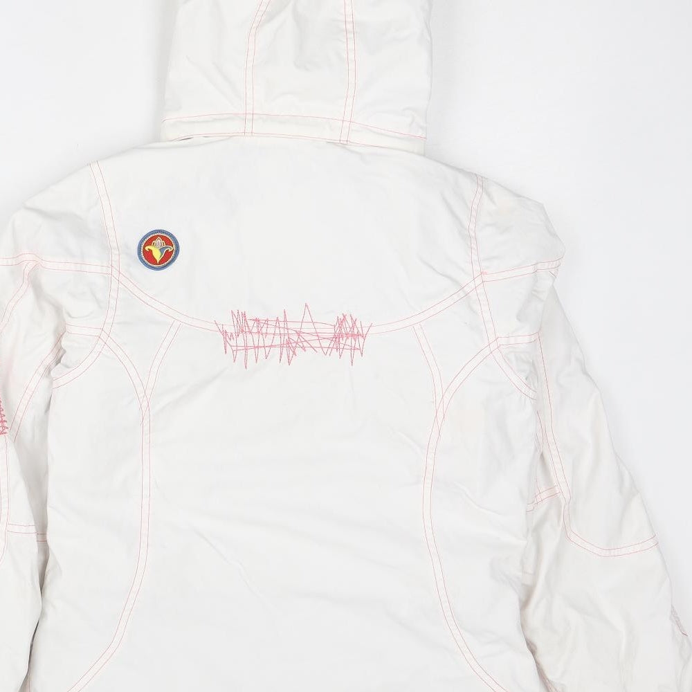 Protest Womens White Windbreaker Jacket Size XS Zip