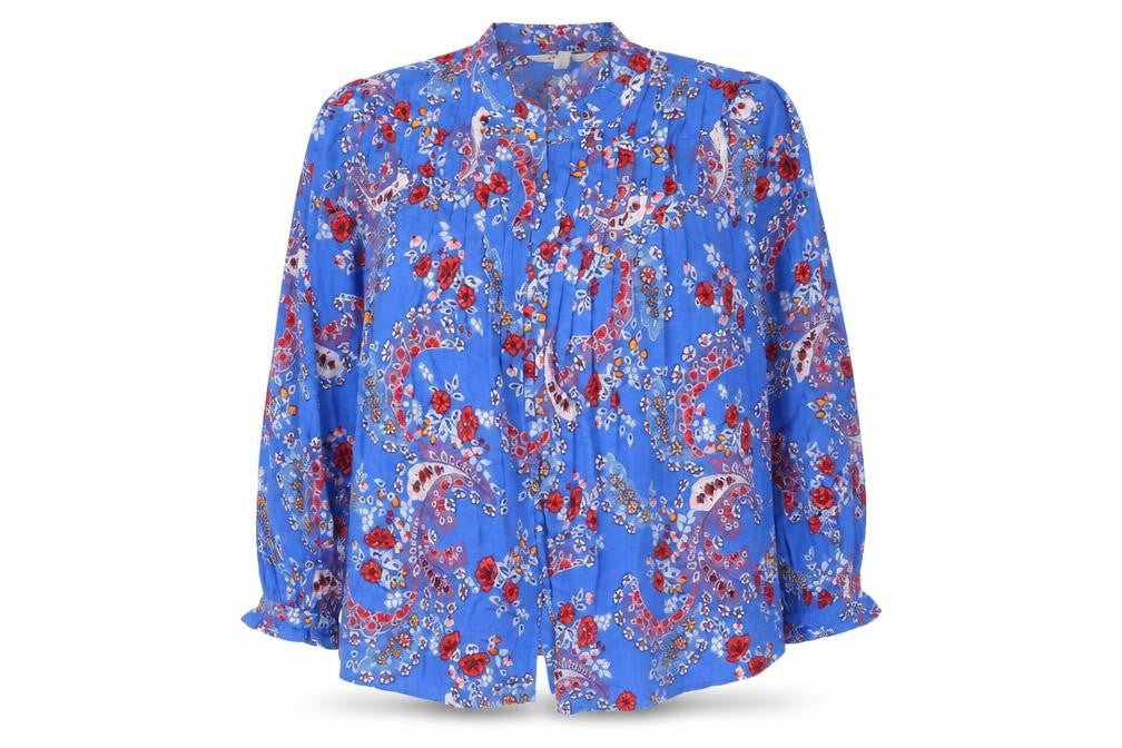 Per Una Womens Multicoloured Geometric Viscose Basic Button-Up Size 18 V-Neck
