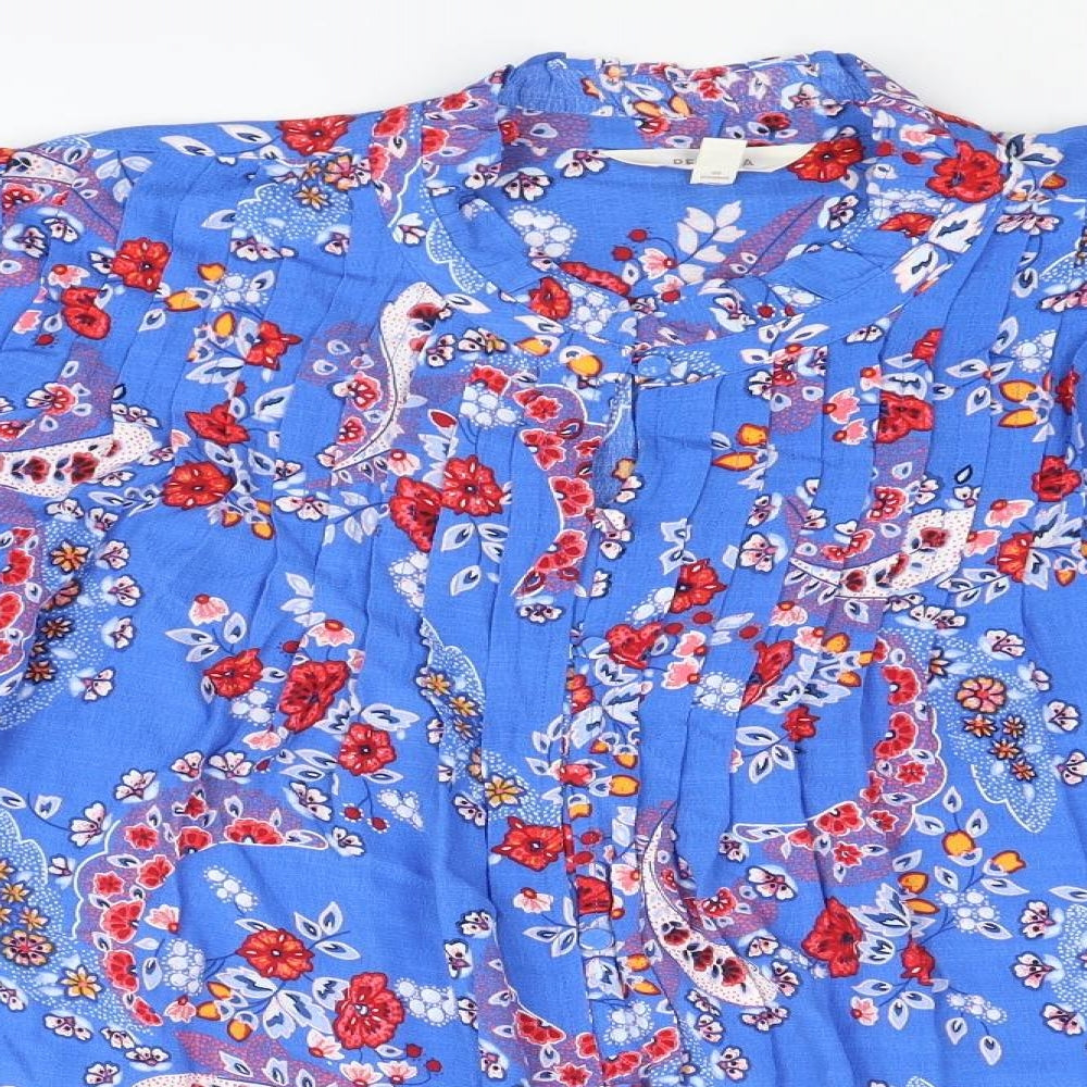 Per Una Womens Multicoloured Geometric Viscose Basic Button-Up Size 18 V-Neck