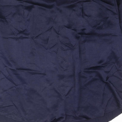 St Michael Womens Blue Polyester Basic Button-Up Size 10 Collared