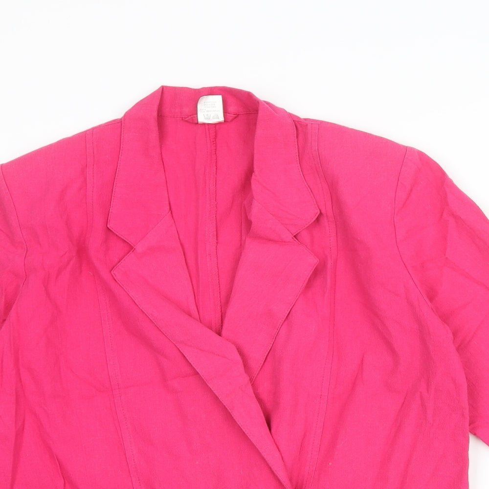 BHS Womens Pink Jacket Blazer Size 10 Button