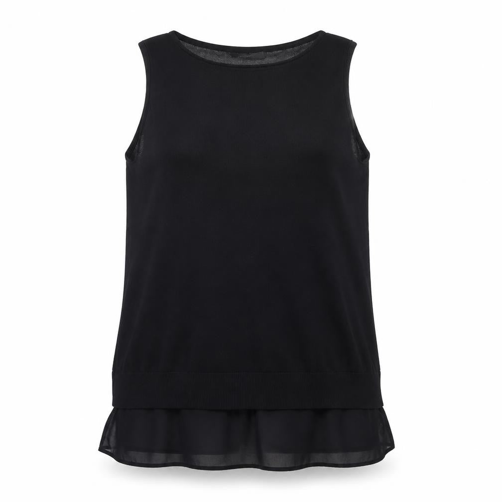 NEXT Womens Black Round Neck Viscose Vest Jumper Size M