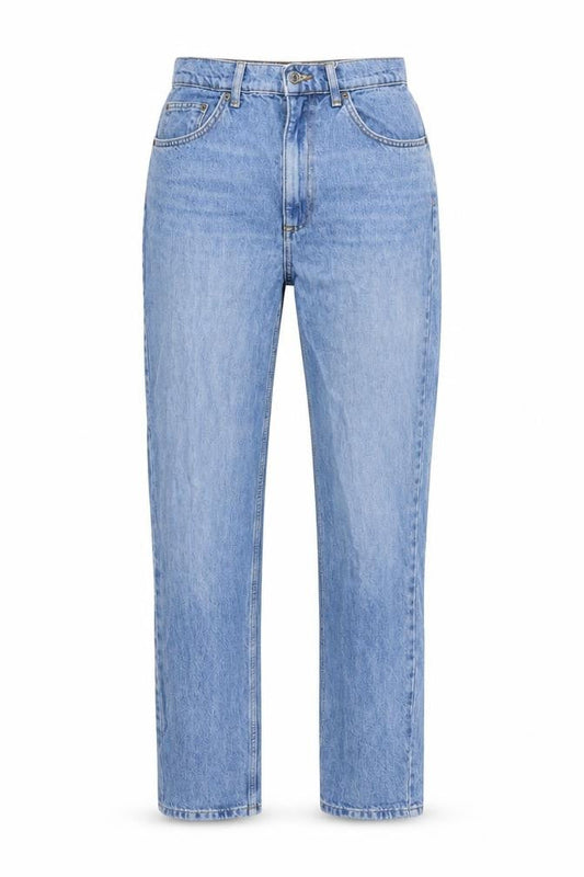 ASOS Womens Blue Cotton Straight Jeans Size 28 in Regular Zip