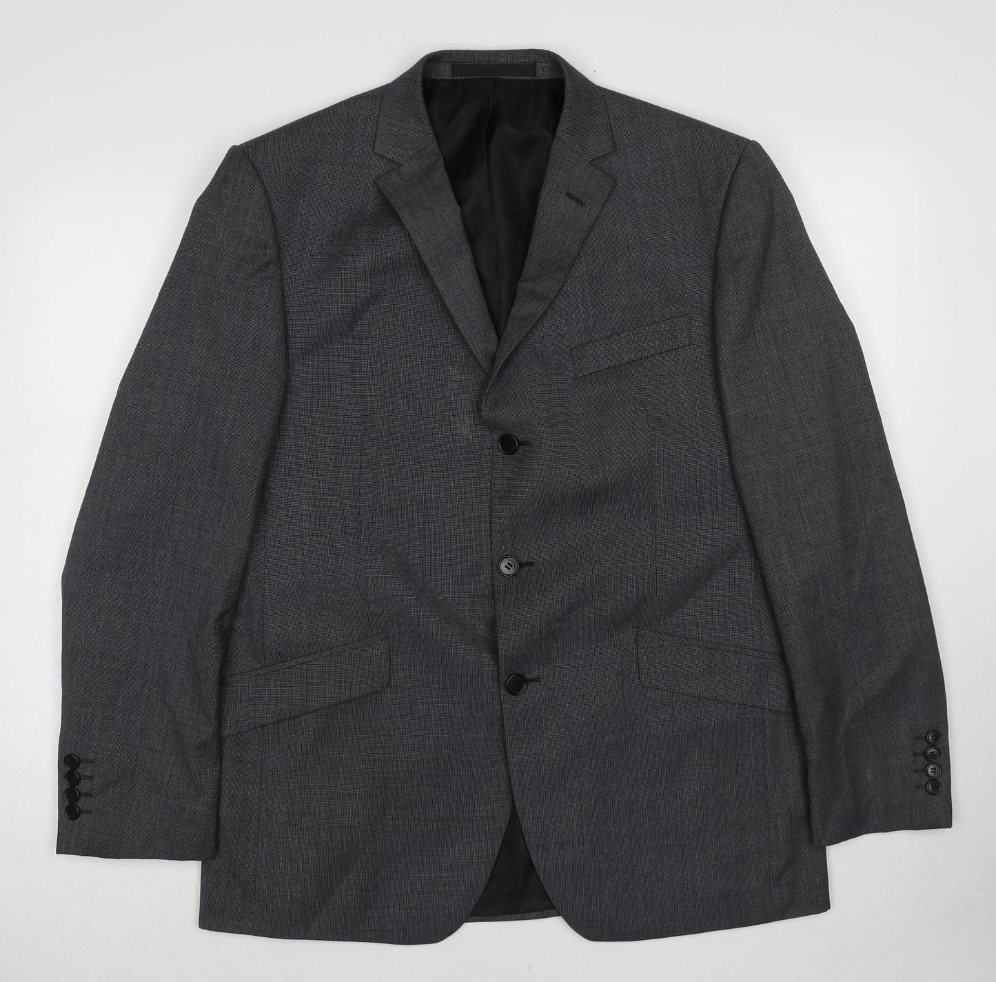 Marks and Spencer Mens Grey Polyester Jacket Suit Jacket Size 42 Regular