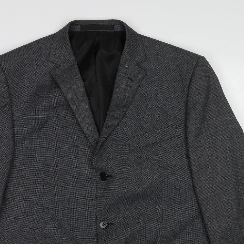 Marks and Spencer Mens Grey Polyester Jacket Suit Jacket Size 42 Regular