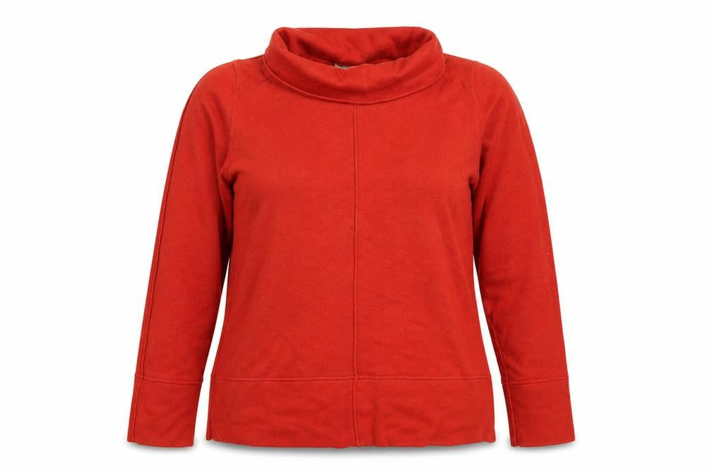 Signature Womens Red Roll Neck Acrylic Pullover Jumper Size M