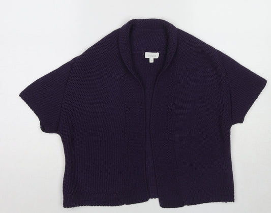 Untold Womens Purple V-Neck Acrylic Cardigan Jumper Size 14