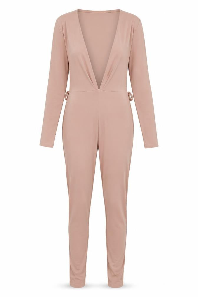 PRETTYLITTLETHING Womens Pink Viscose Jumpsuit One-Piece Size 8 Pullover